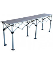 Bar pop-up - plateau en aluminium - 290 x 50 cm