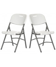 Chaise pliante classique - PVC - Lot de 2